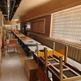 西安漢熙山料理級自助烤肉餐廳餐桌椅及沙發卡座交貨完成